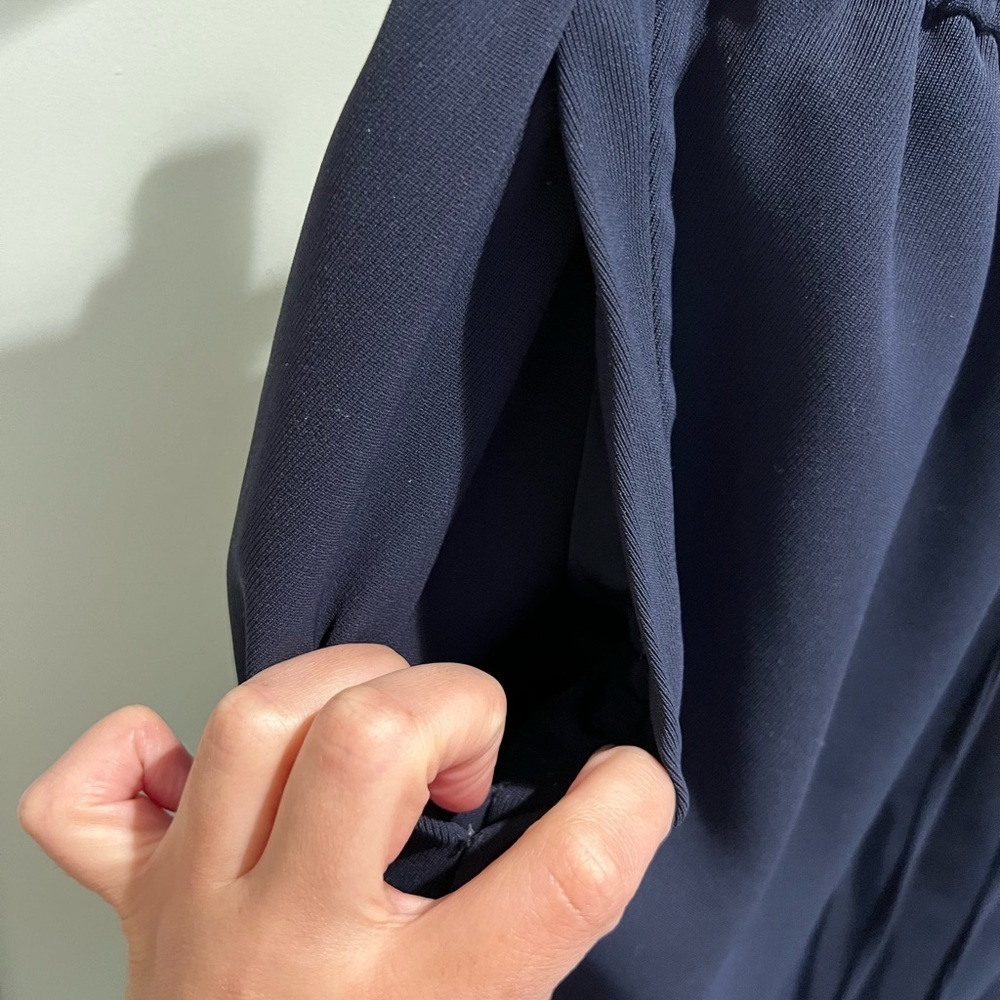 J. Crew Navy Skirt 10 Business Athletic style pull on elastic waist​ - Picture 4 of 5